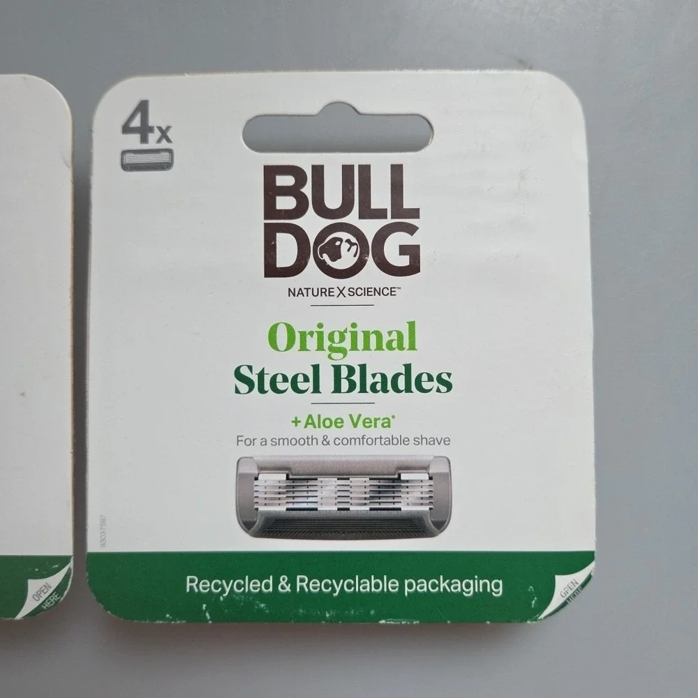 Bulldog Original Steel Blades 4ct Aloe Vera 2‎ Pack New
